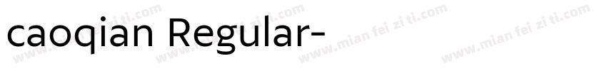 caoqian Regular字体转换